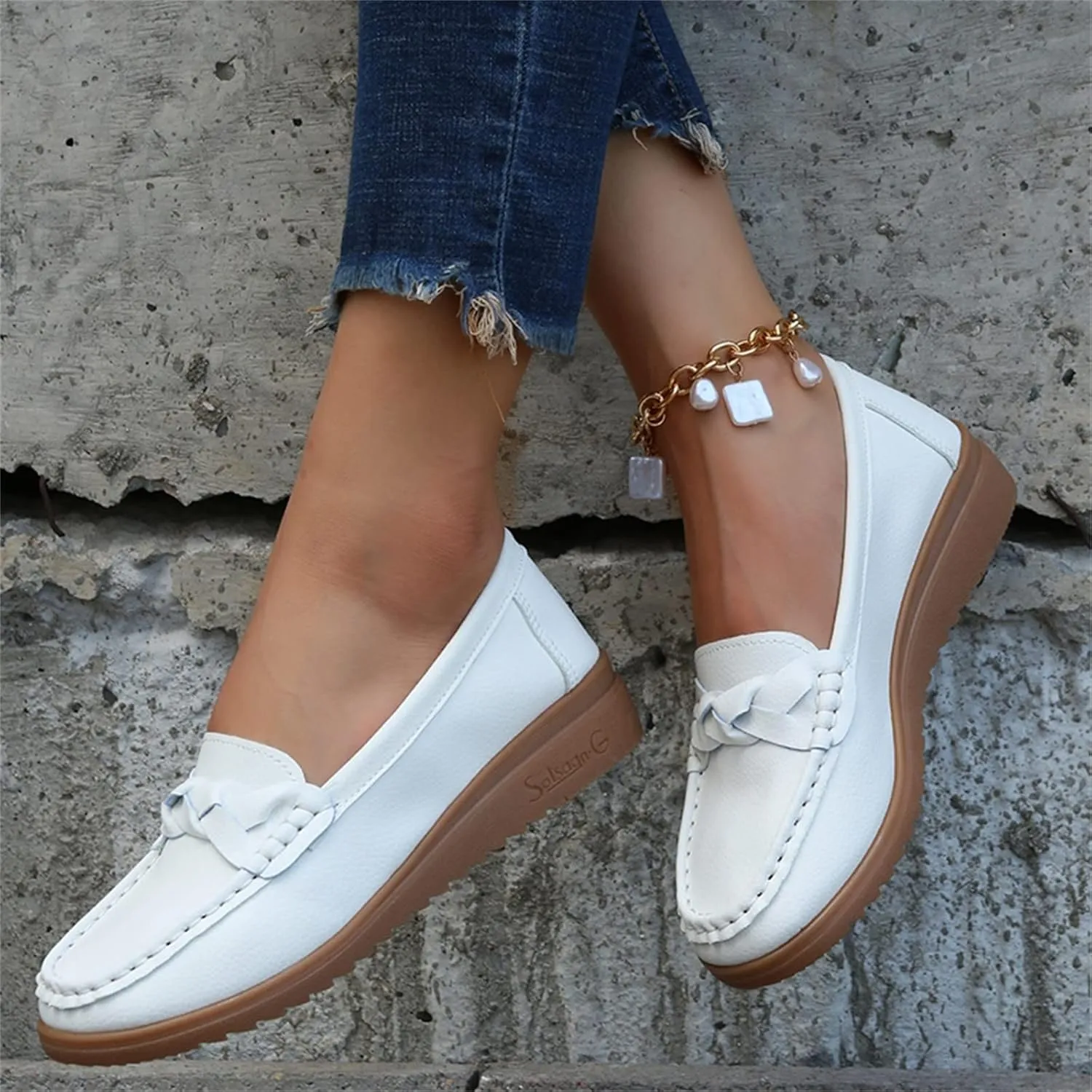 Women’s Loafer Comfortable Office Shoes Dressy Flat Shoes Slip On Shoes Business Shoes Comfy Casual Loafer Work Shoes