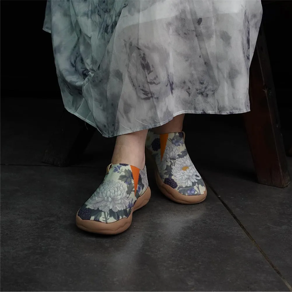 Women's Sneakers Art Painted Travel Walking Loafers Comfort Knitted Slip On Shoes