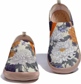 Women's Sneakers Art Painted Travel Walking Loafers Comfort Knitted Slip On Shoes
