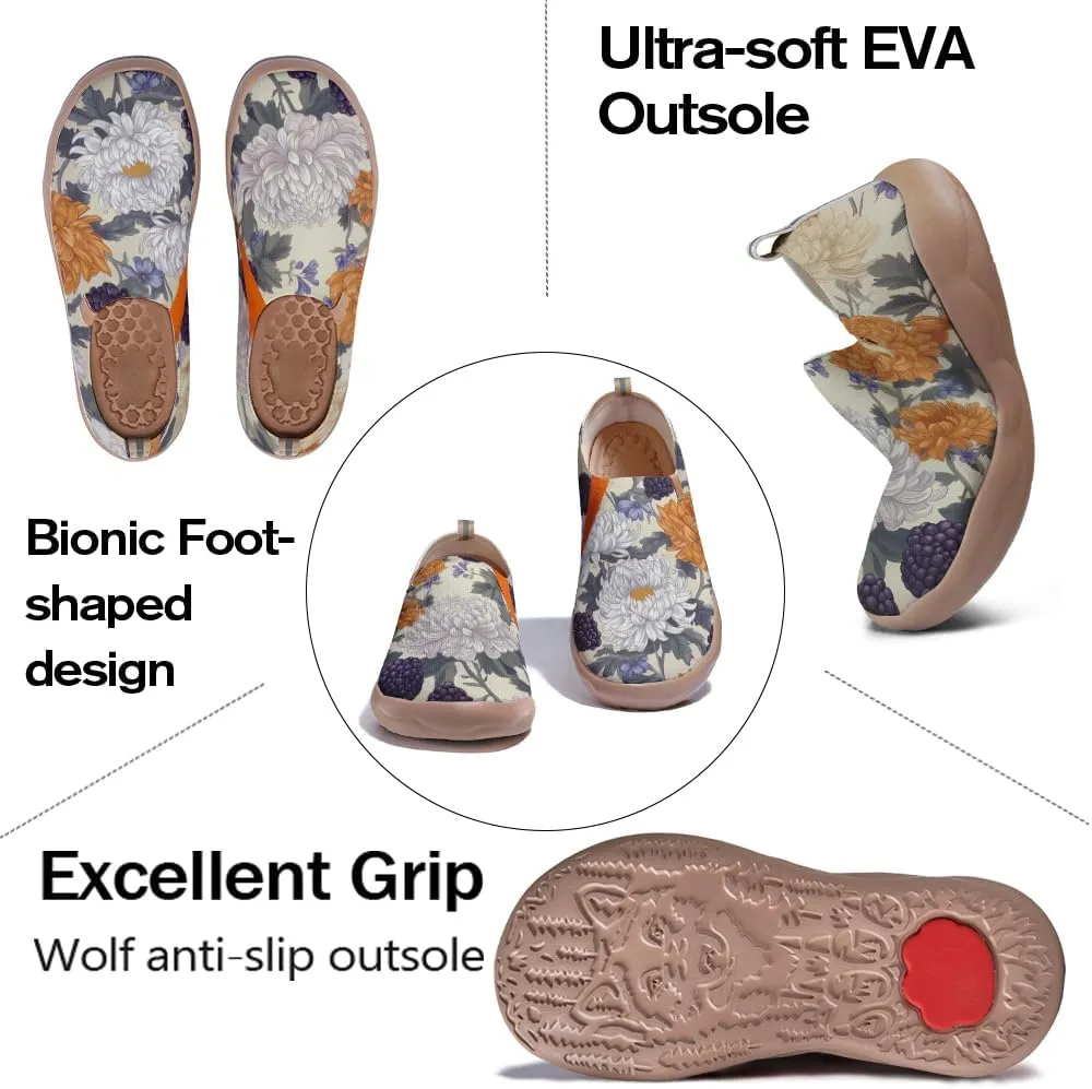 Women's Sneakers Art Painted Travel Walking Loafers Comfort Knitted Slip On Shoes