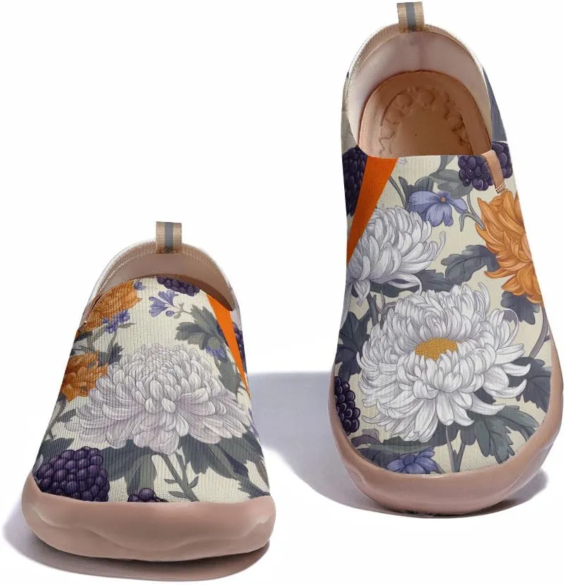 Women's Sneakers Art Painted Travel Walking Loafers Comfort Knitted Slip On Shoes