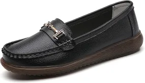 Women's Wide Width Loafers Comfort Slip on Shoes Walking Shoes for Ladies Mocassins Driving Shoe