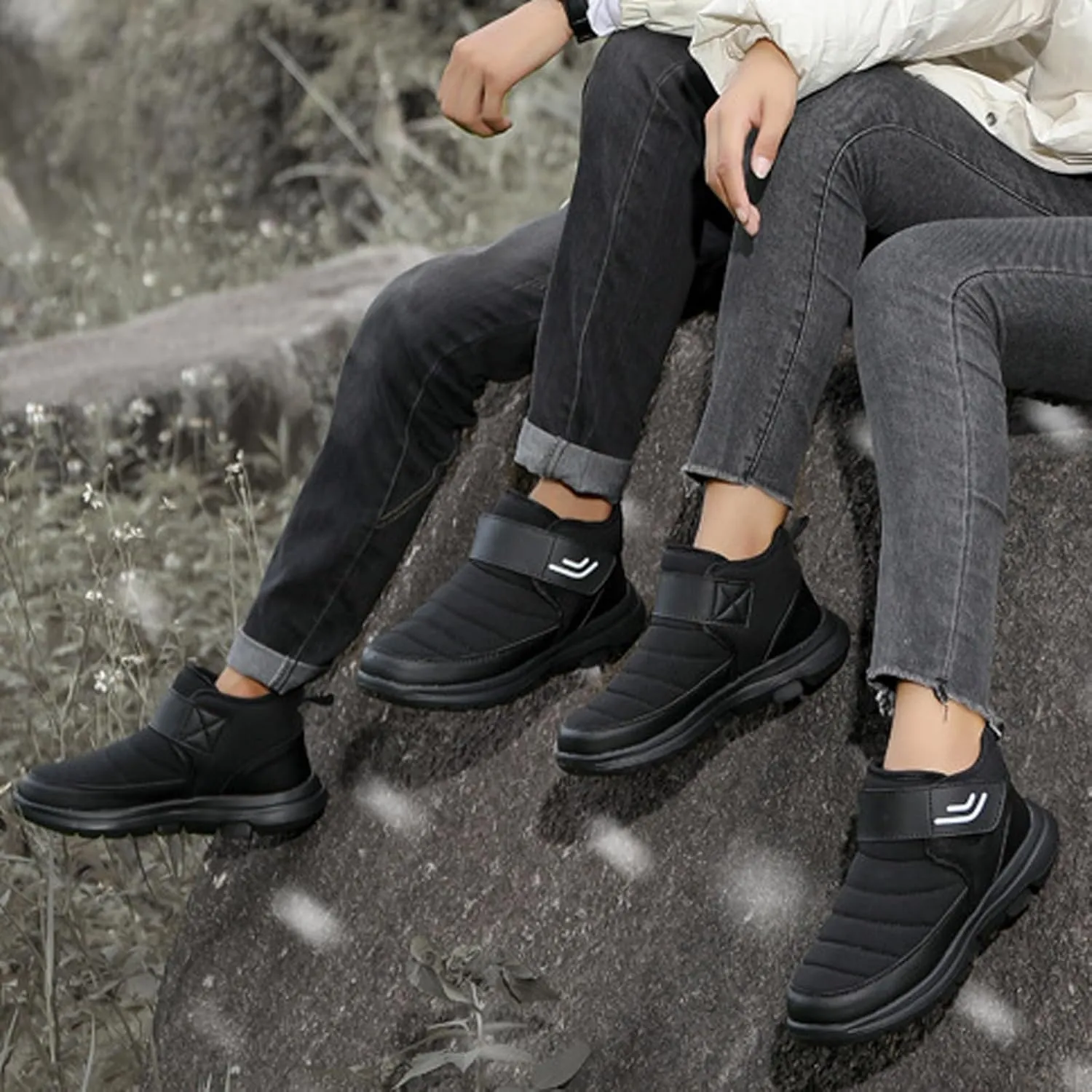 Womens Winter Snow Boots Waterproof Insulated Fur Boots Work Short Rain Boots Trekking Snow Boots Teens Winter Boots